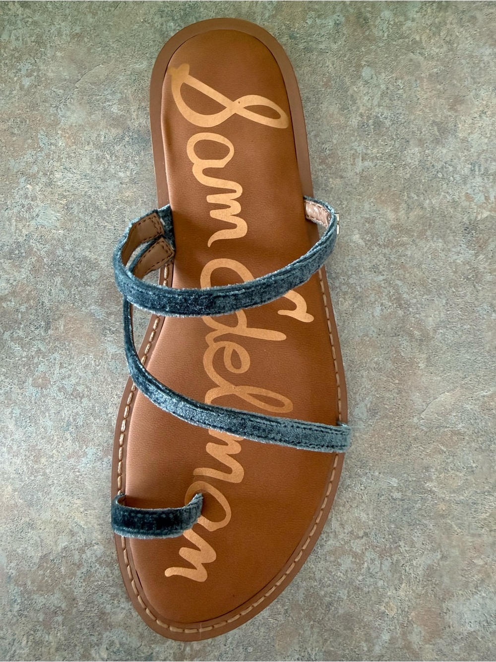 Sam Edelman Denim-Style Triple Strap Slide Sandal